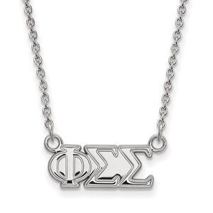 Sterling Silver Phi Sigma Sigma Medium Necklace
